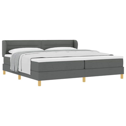Letto a molle con materasso crema 90x200 cm Grigio scuro