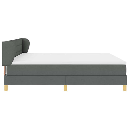 Letto a molle con materasso crema 90x200 cm Grigio scuro