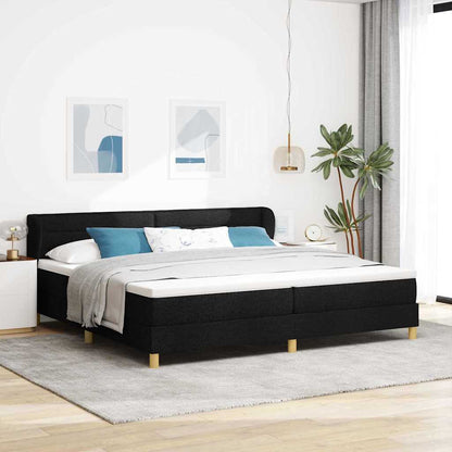 Letto a molle con materasso Nero 200 x 200 cm Tessuto | homemem39