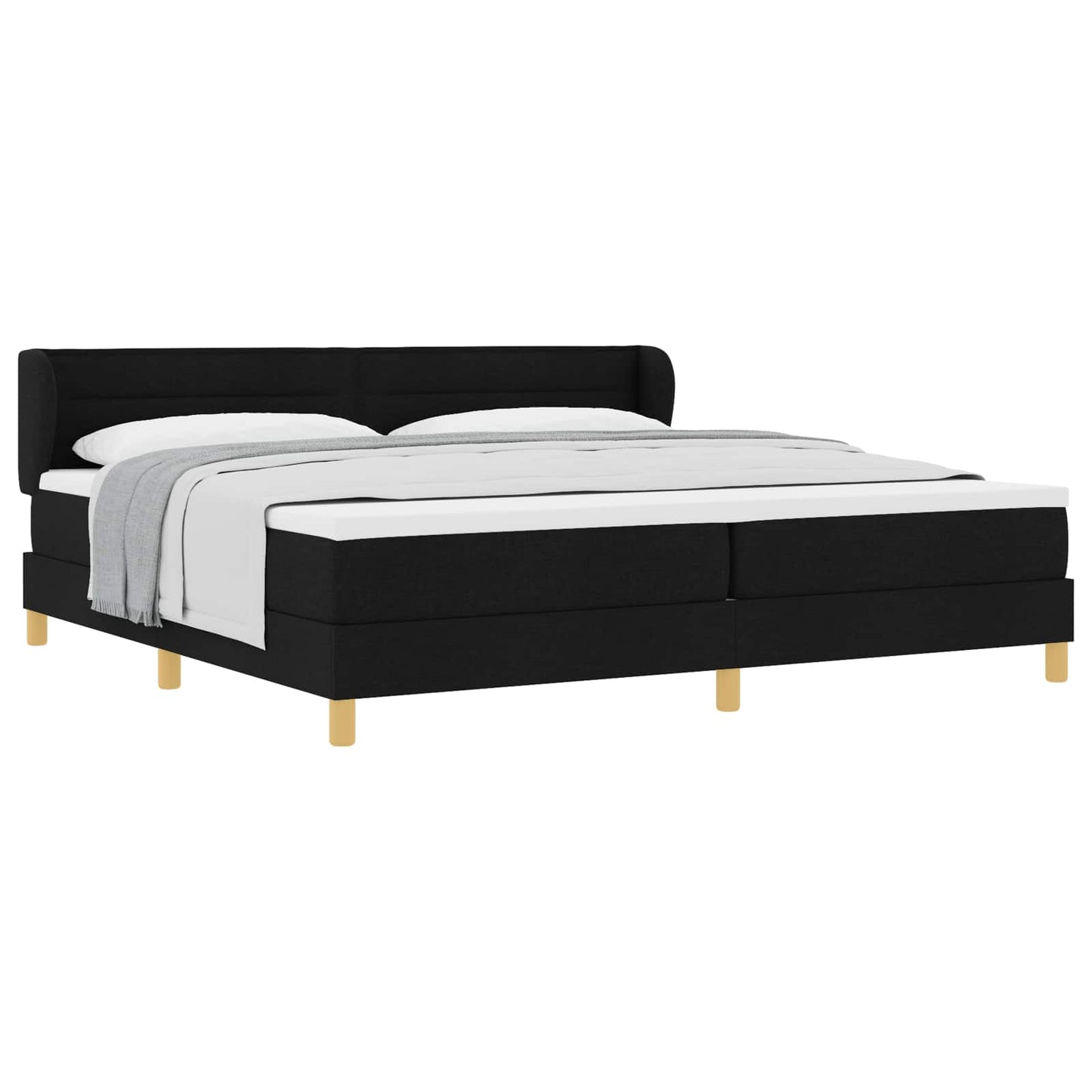 Letto a molle con materasso Nero 200 x 200 cm Tessuto | homemem39