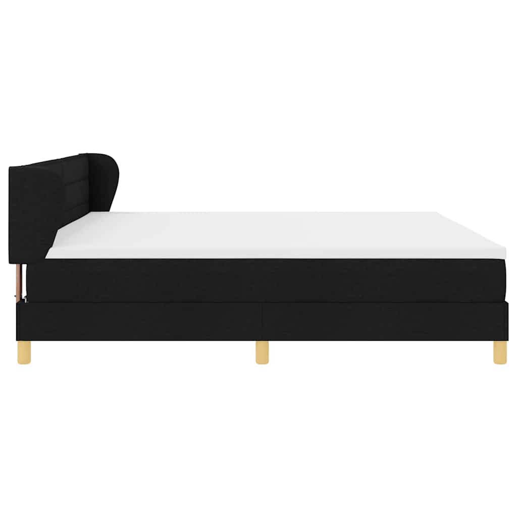 Letto a molle con materasso Nero 200 x 200 cm Tessuto | homemem39