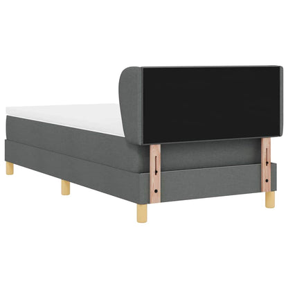 Letto a molle con materasso Grigio scuro 80 x 200 cm Tessuto | homemem39