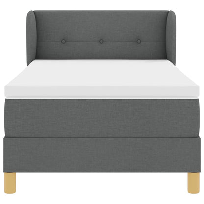 Letto a molle con materasso Grigio scuro 80 x 200 cm Tessuto | homemem39