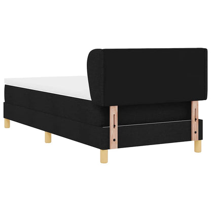 Letto a molle con materasso Nero 80 x 200 cm Tessuto | homemem39