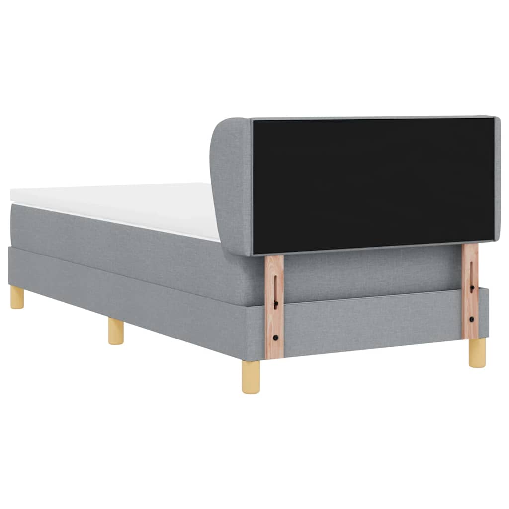 Letto a molle con testiera Grigio chiaro 90 x 200 cm Tessuto | homemem39