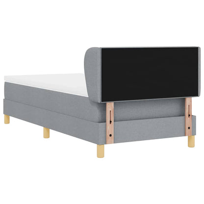 Letto a molle con testiera Grigio chiaro 90 x 200 cm Tessuto | homemem39