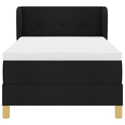 Letto a molle con materasso crema 90x200 cm Nero 90 x 200 cm - homemem39