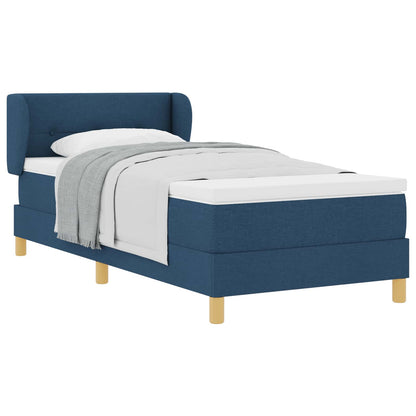 Letto a molle con materasso Blu 90 x 200 cm Tessuto | homemem39