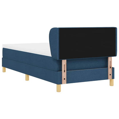 Letto a molle con materasso Blu 90 x 200 cm Tessuto | homemem39