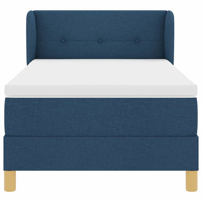 Letto a molle con materasso Blu 90 x 200 cm Tessuto | homemem39