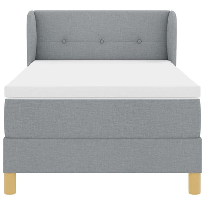 Letto a molle con materasso crema 90x200 cm Grigio chiaro