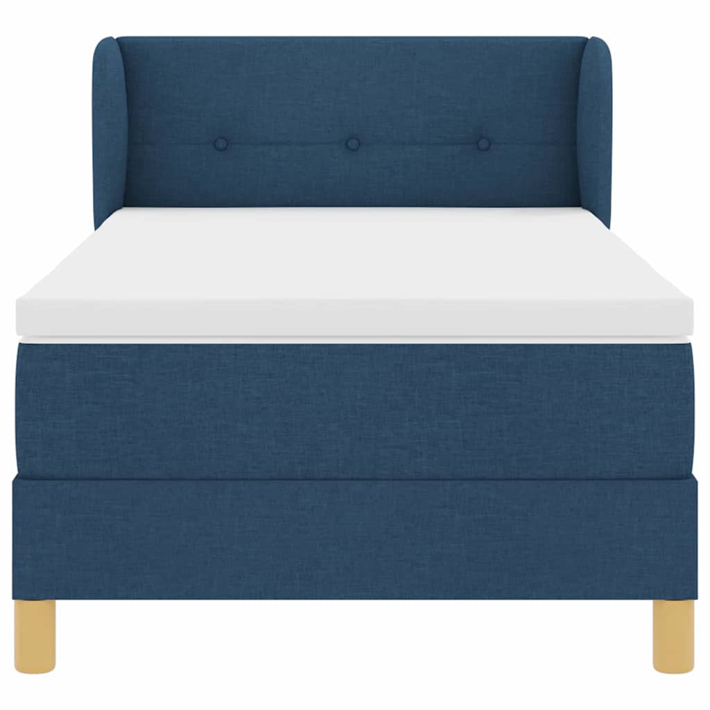 Letto a molle con materasso Blu 100 x 200 cm Tessuto | homemem39