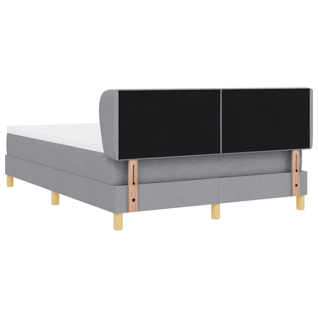 Letto a molle con materasso Grigio chiaro 140 x 190 cm Tessuto | homemem39