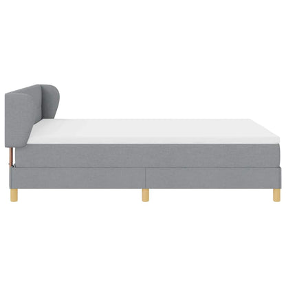 Letto a molle con materasso Grigio chiaro 140 x 190 cm Tessuto | homemem39