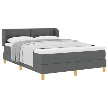 Letto a molle con materasso Grigio scuro 140 x 190 cm Tessuto | homemem39