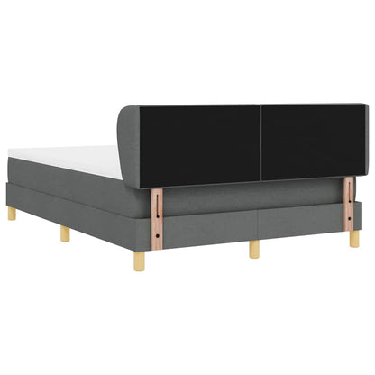 Letto a molle con materasso Grigio scuro 140 x 190 cm Tessuto | homemem39
