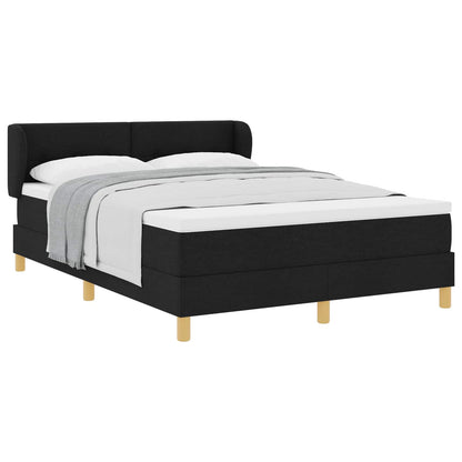 Letto a molle con testiera Nero 140 x 200 cm Tessuto | homemem39