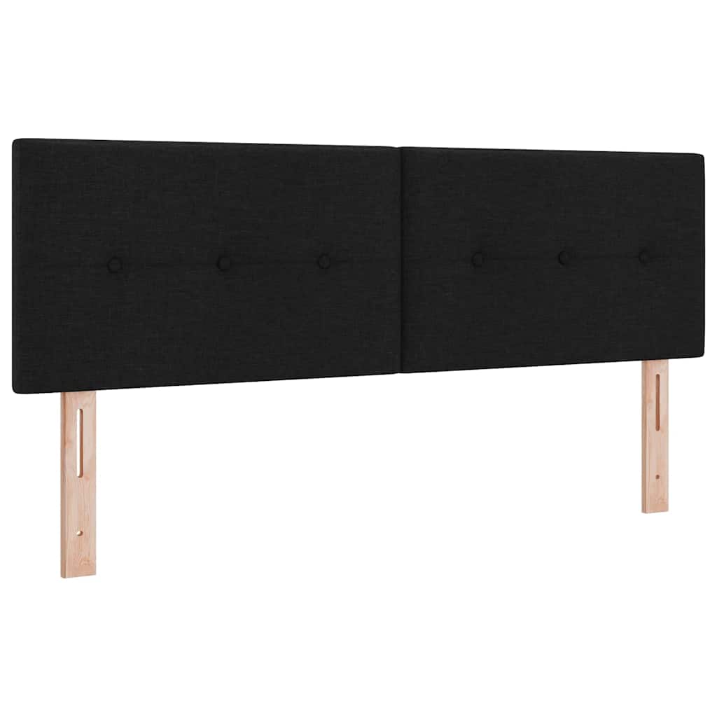 Letto a molle con testiera Nero 140 x 200 cm Tessuto | homemem39