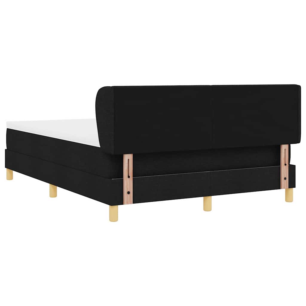Letto a molle con testiera Nero 140 x 200 cm Tessuto | homemem39