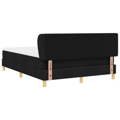 Letto a molle con testiera Nero 140 x 200 cm Tessuto | homemem39