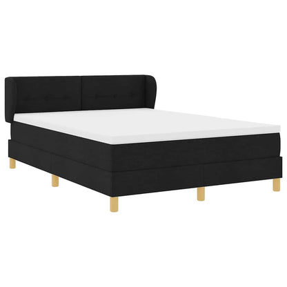 Letto a molle con testiera Nero 160 x 200 cm Tessuto | homemem39