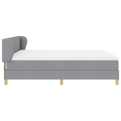 Letto a molle con testiera Grigio chiaro 180 x 200 cm Tessuto