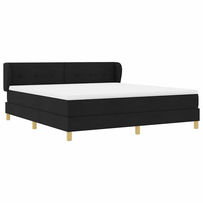 Letto a molle con testiera Nero 180 x 200 cm Tessuto | homemem39