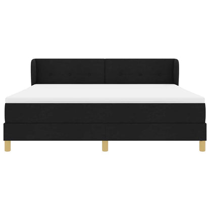Letto a molle con testiera Nero 180 x 200 cm Tessuto | homemem39