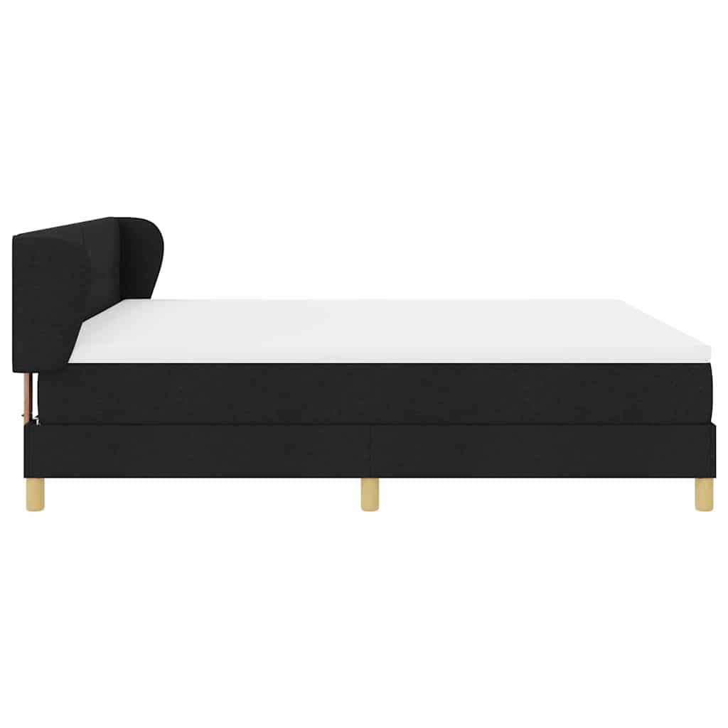Letto a molle con testiera Nero 180 x 200 cm Tessuto | homemem39