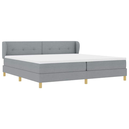 Letto a molle con materasso crema 90x200 cm Grigio chiaro