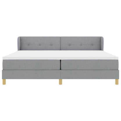 Letto a molle con materasso crema 90x200 cm Grigio chiaro