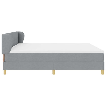 Letto a molle con materasso crema 90x200 cm Grigio chiaro