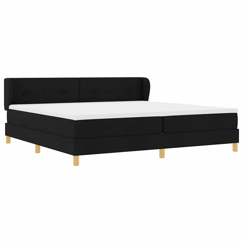 Letto a molle con materasso crema 90x200 cm Nero 200 x 200 cm