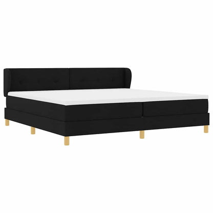 Letto a molle con materasso crema 90x200 cm Nero 200 x 200 cm