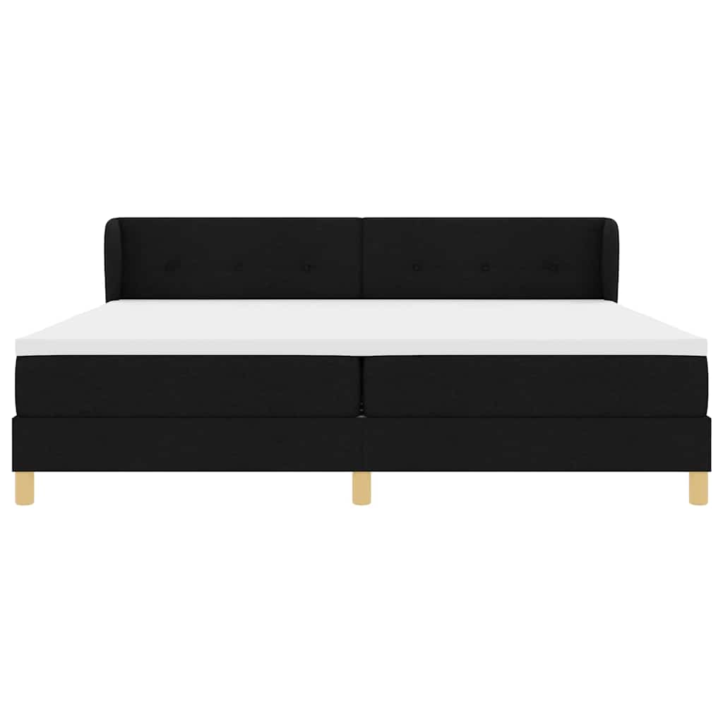 Letto a molle con materasso crema 90x200 cm Nero 200 x 200 cm