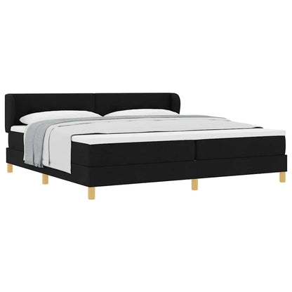 Letto a molle con materasso crema 90x200 cm Nero 200 x 200 cm