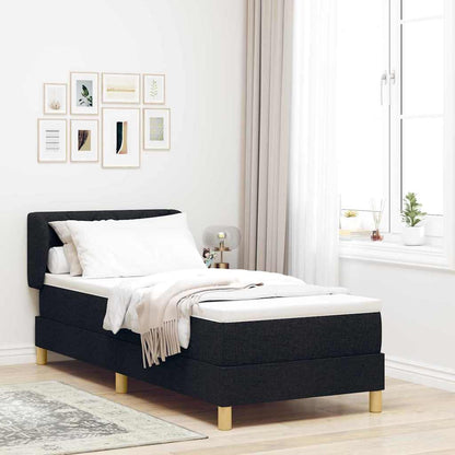 Letto a molle con testiera Nero 80 x 200 cm Tessuto | homemem39