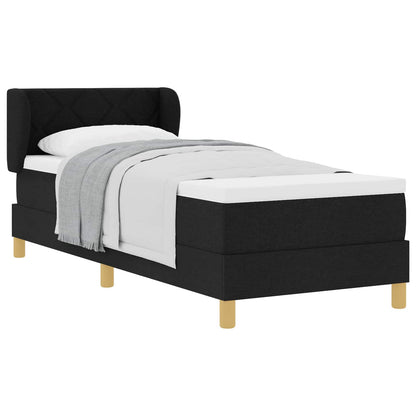 Letto a molle con testiera Nero 80 x 200 cm Tessuto | homemem39