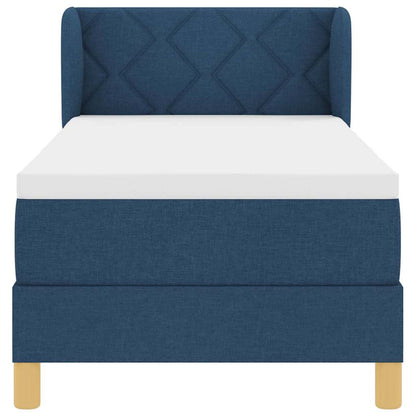 Letto a molle con testiera Blu 80 x 200 cm Tessuto | homemem39