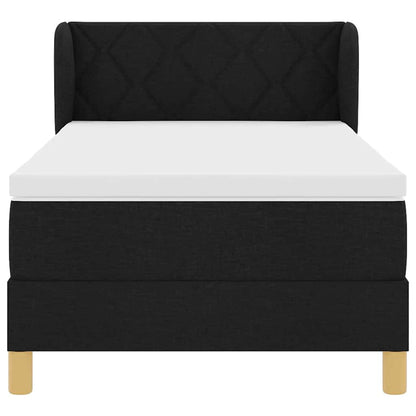 Letto a molle con testiera Nero 90 x 190 cm Tessuto | homemem39