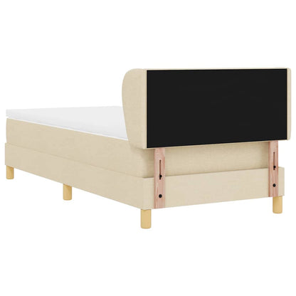 Letto a molle con testiera Crema 100 x 200 cm Tessuto | homemem39