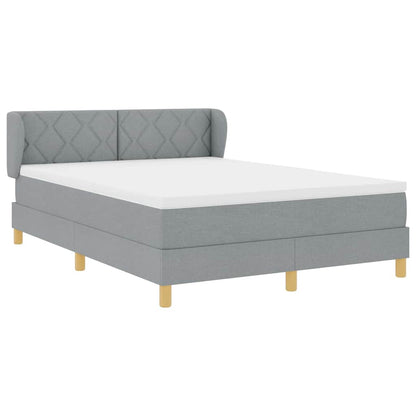 Letto a molle con materasso crema 90x200 cm Grigio chiaro