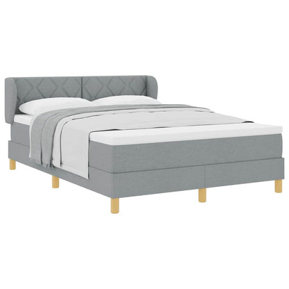 Letto a molle con materasso crema 90x200 cm Grigio chiaro