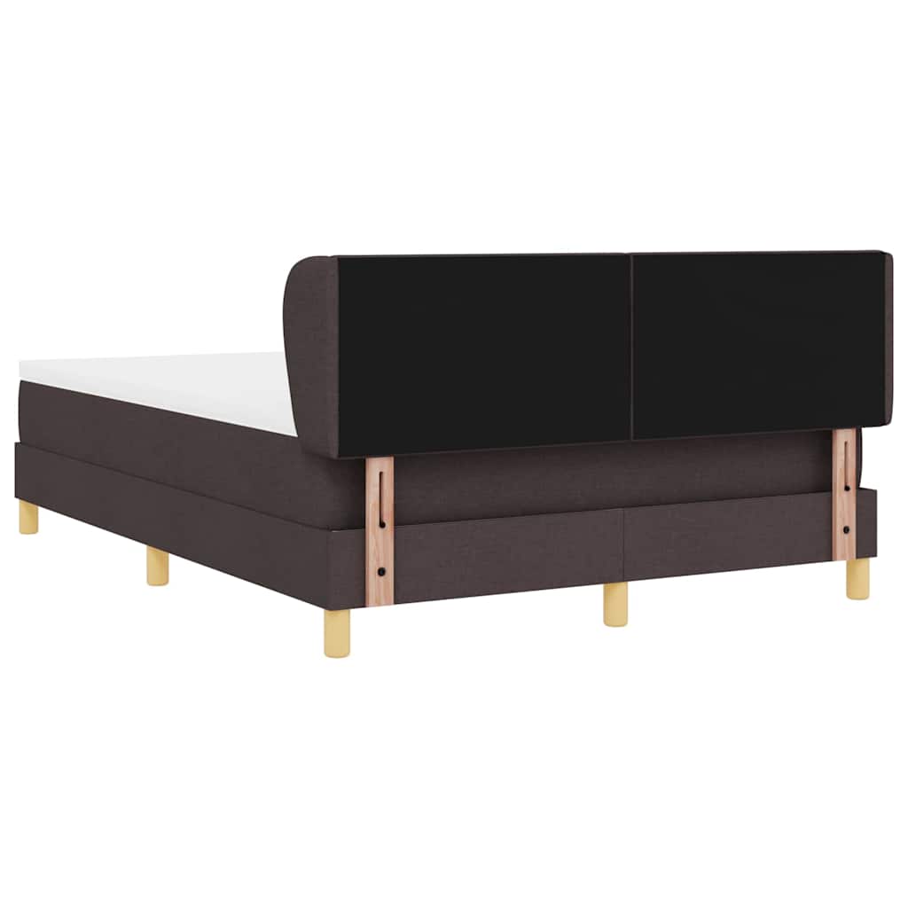 Letto a molle con testiera Marrone Scuro 160 x 200 cm Tessuto | homemem39