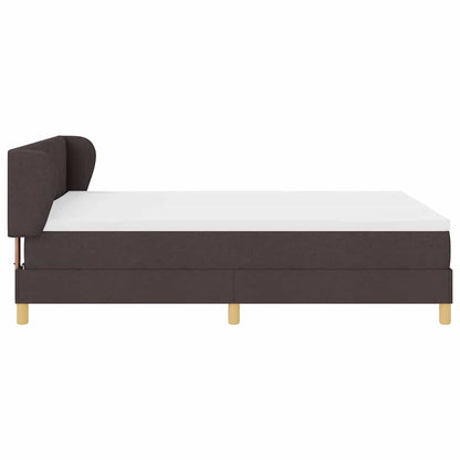 Letto a molle con testiera Marrone Scuro 160 x 200 cm Tessuto | homemem39
