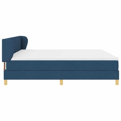 Letto a molle con testiera Blu 200 x 200 cm Tessuto | homemem39