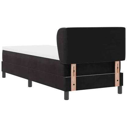 Letto a molle con testiera Nero 80 x 200 cm Velluto | homemem39