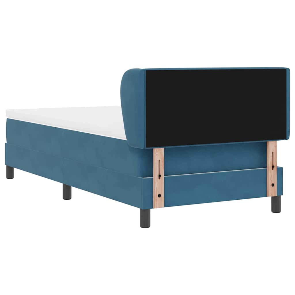 Letto a molle con testiera Blu scuro 90 x 200 cm Velluto | homemem39