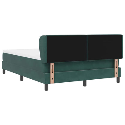 Letto a molle con testiera Verde scuro 140 x 200 cm Velluto | homemem39