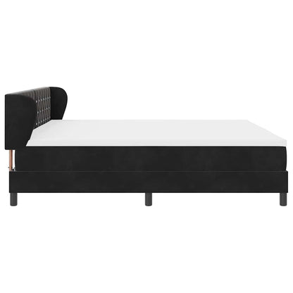 Letto con Molle e Materasso Grigio Scuro 80x200 cm Velluto Nero - homemem39